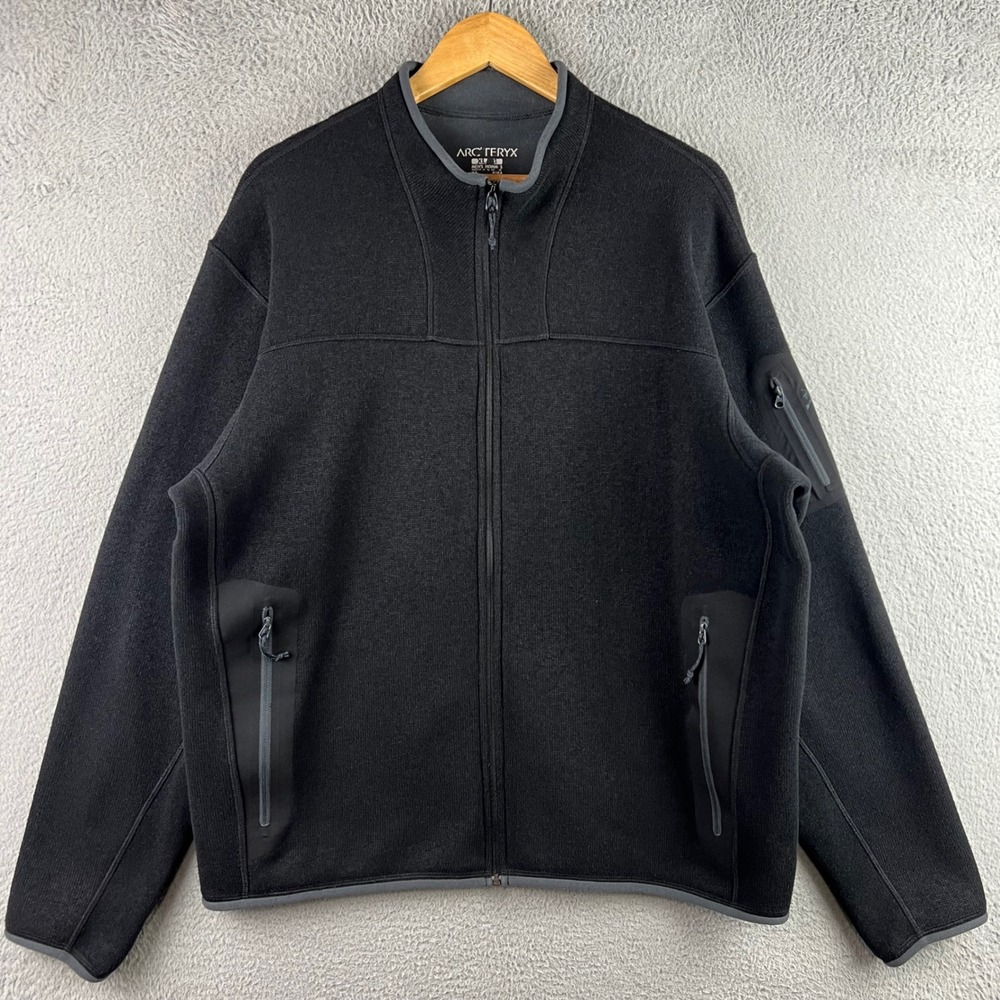 Arcteryx Covert Cardigan Full Zip Fleece Jacket Black Mens XL
